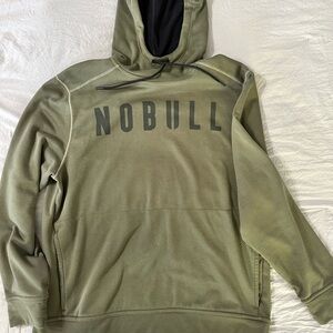 NOBULL Olive Hoodie with Black Logo